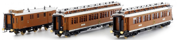 Kato HobbyTrain Lemke H44010 - Vienna/Belgian 3pc CIWL Orient Express Sleeping Coaches & Baggage Set